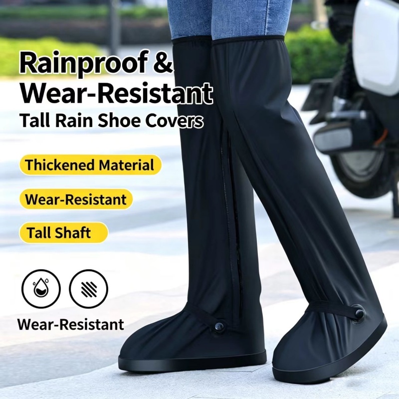 Cycling Shoe Covers - Многоразовые водонепроницаемые бахилы выше колена, брюки,