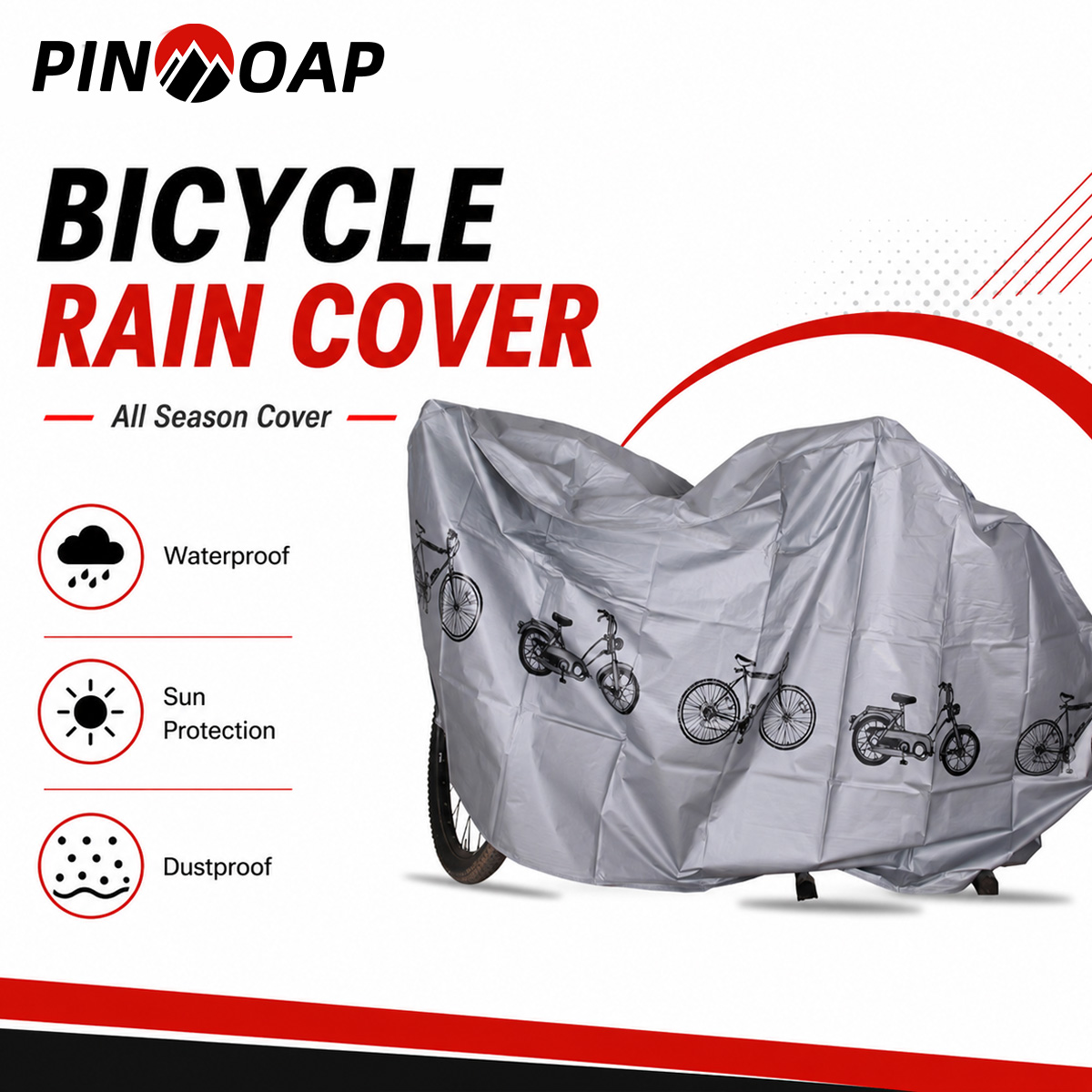 Cycling Gear Pouch - Универсальный чехол для велосипеда PINMOAP: водонепроницаемый,