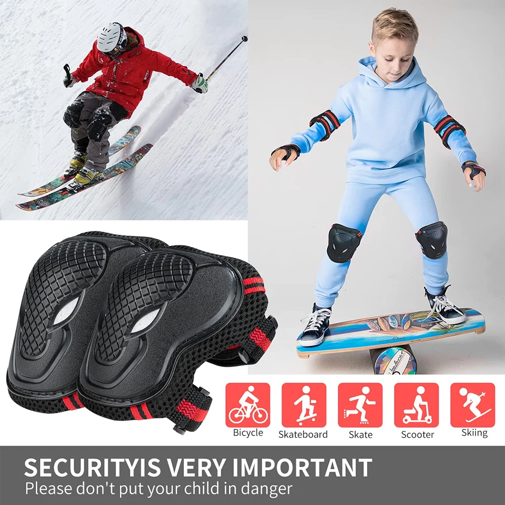 Youth Cycling Gear - 6 шт. молодежные/детские наколенники, налокотники, защита