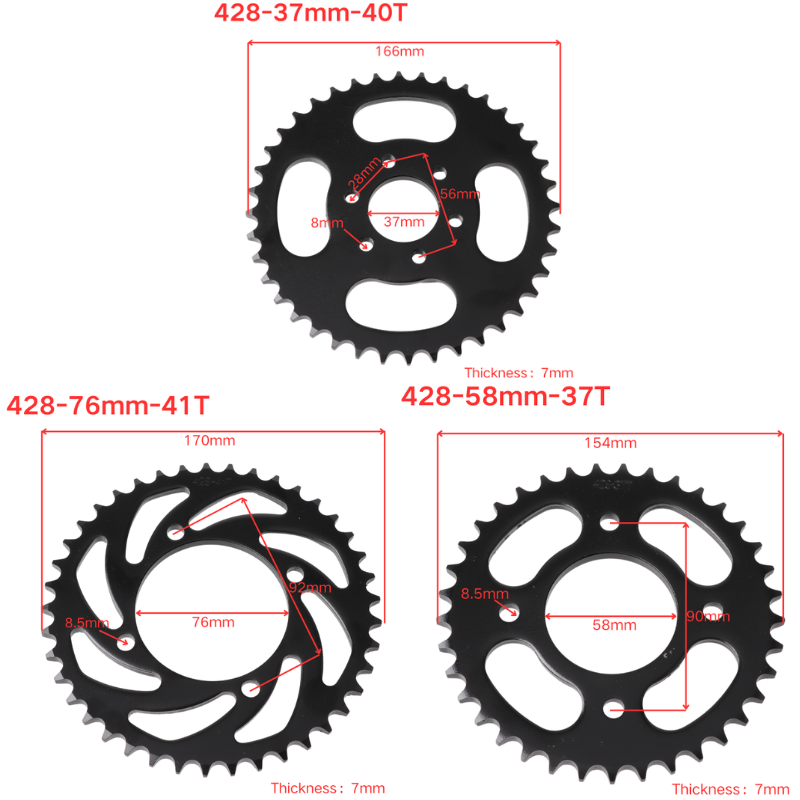 Задняя звездочка 428 Link 37T/ – обзор и цена Cycling Quads
